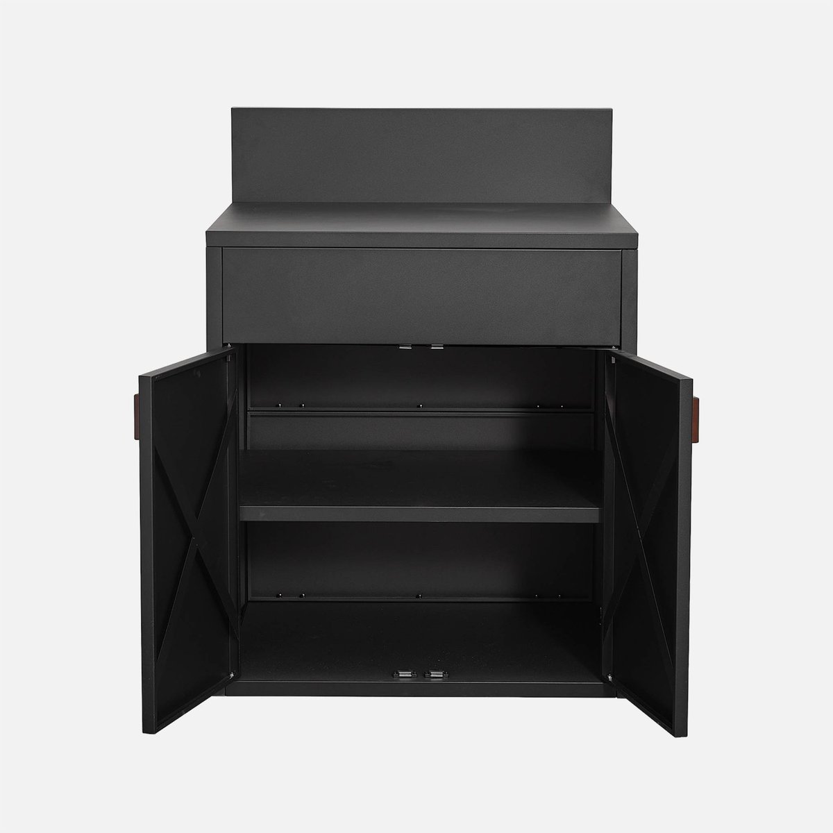 Cuisine extérieure 3 modules acier inoxydable THIRA 3 MODULES noir, SWEEEK