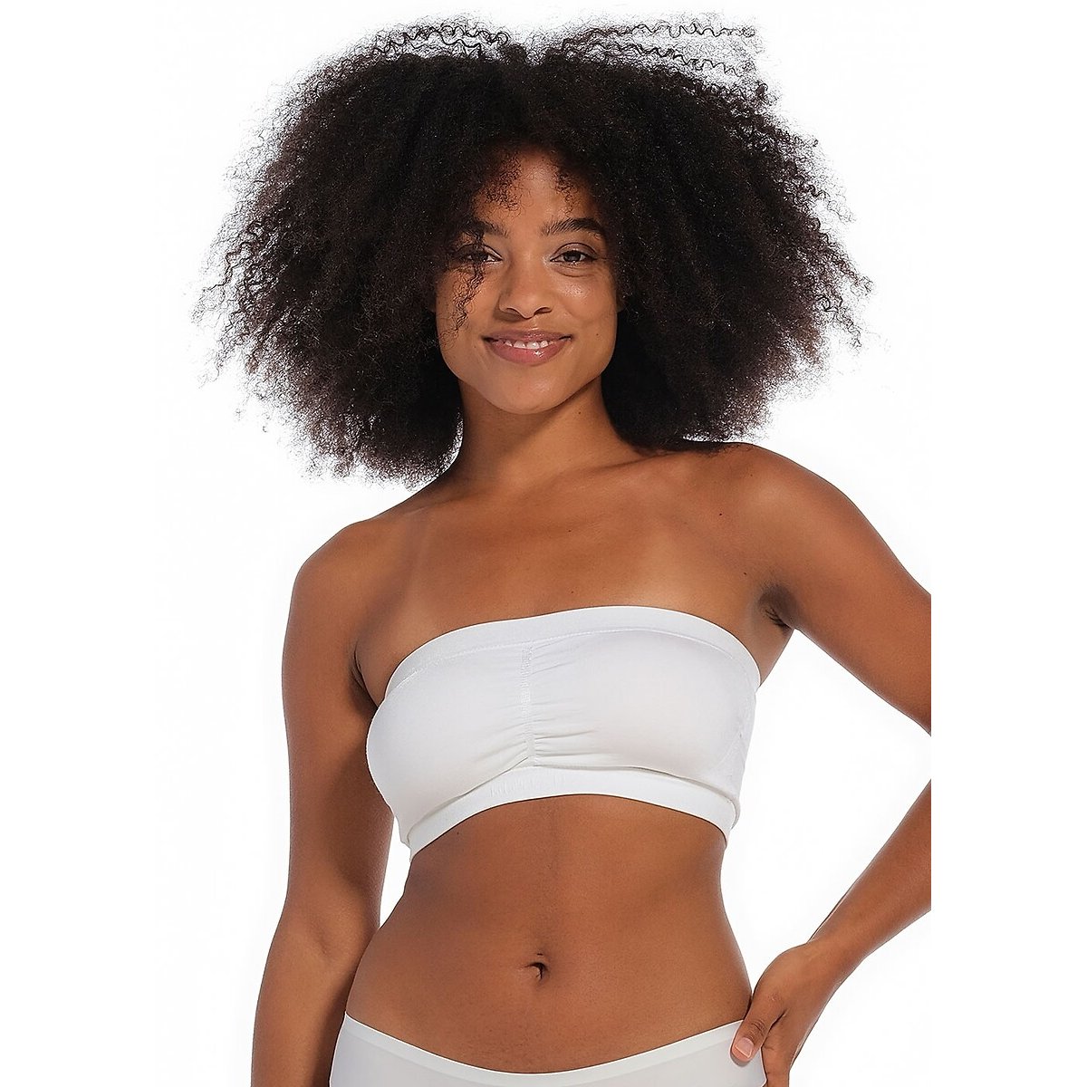 Soutien-gorge bandeau push-up blanc, MAGIC BODYFASHION