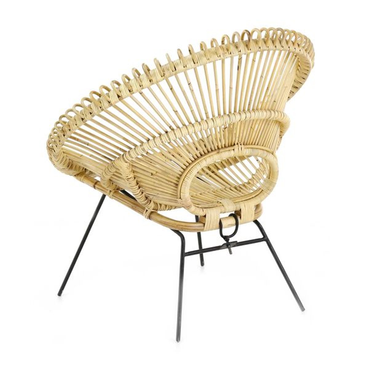 Fauteuil en rotin naturel clair, ZAGO