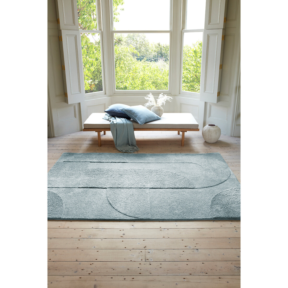 Thick Pile Carved Shapes Rug blue, ÉDITÉ