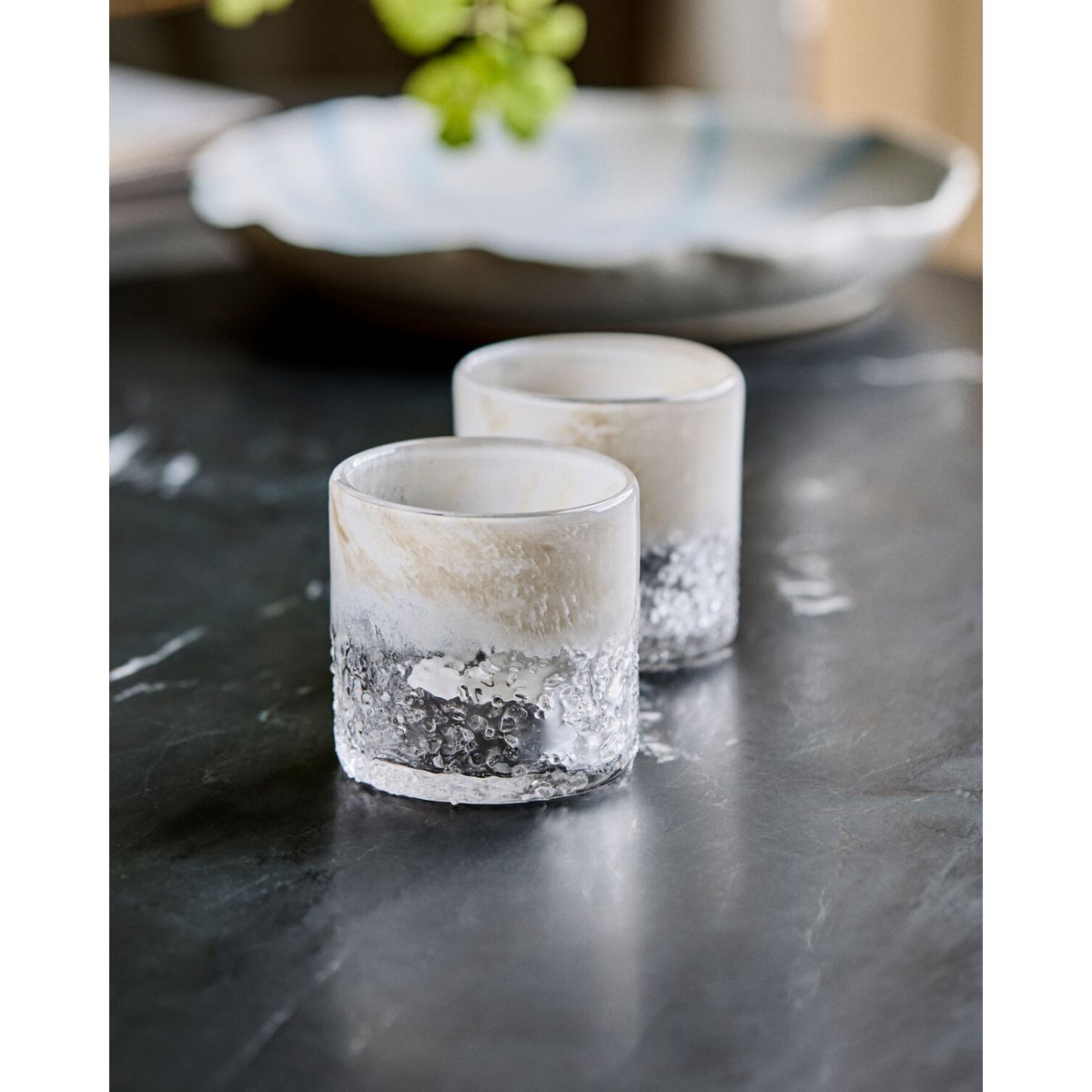 Lot de 2 photophores Teagan blanc, HOUSE DOCTOR
