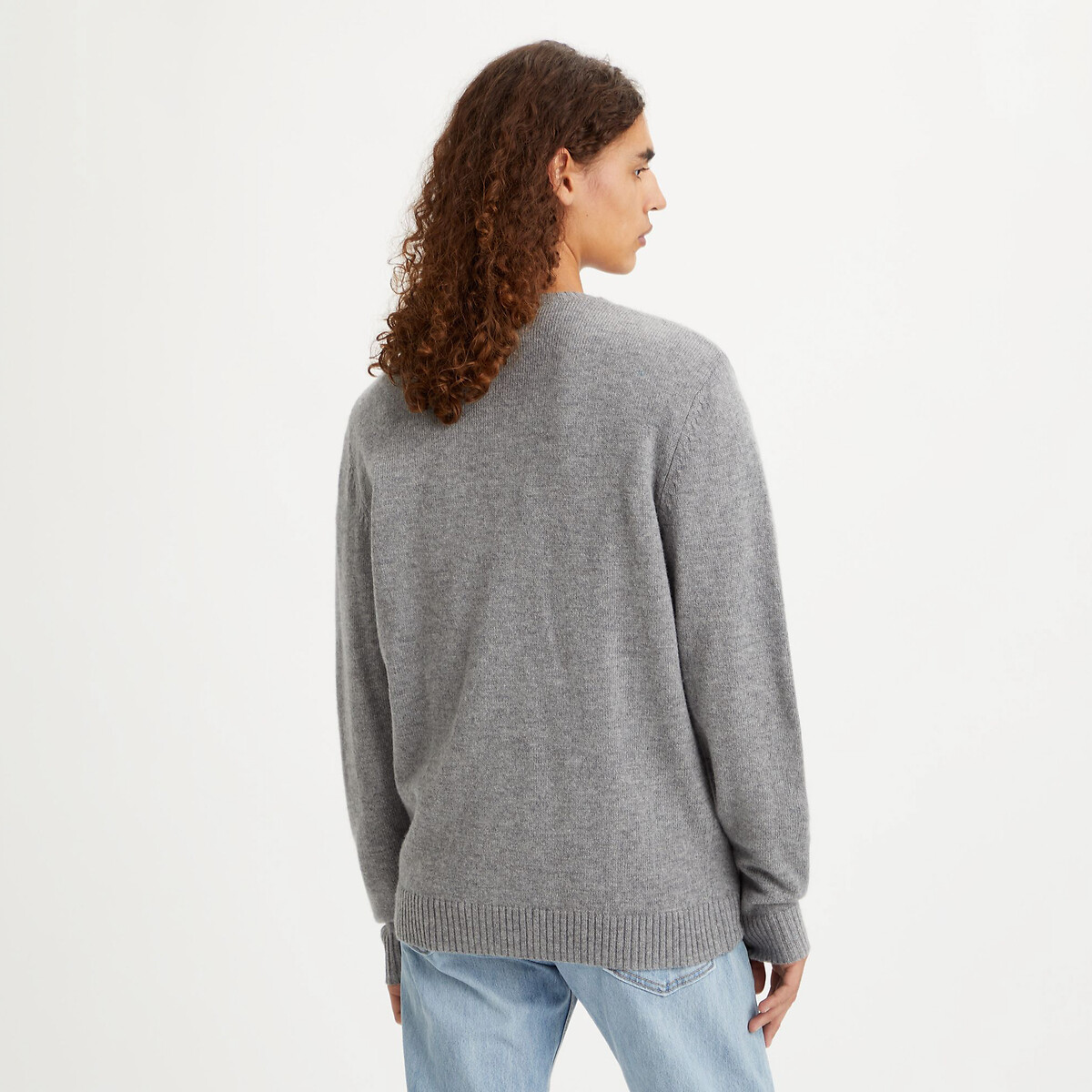 Trui met ronde hals, in wol A4320 grijs, LEVI'S