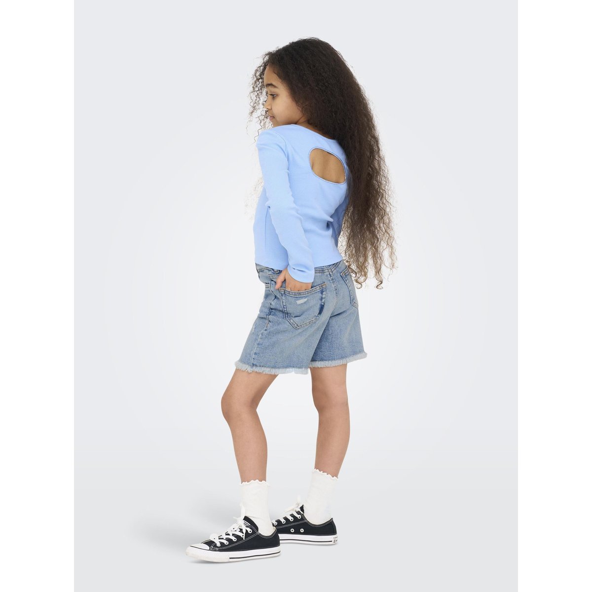 Short En Denim light blue denim, KIDS ONLY