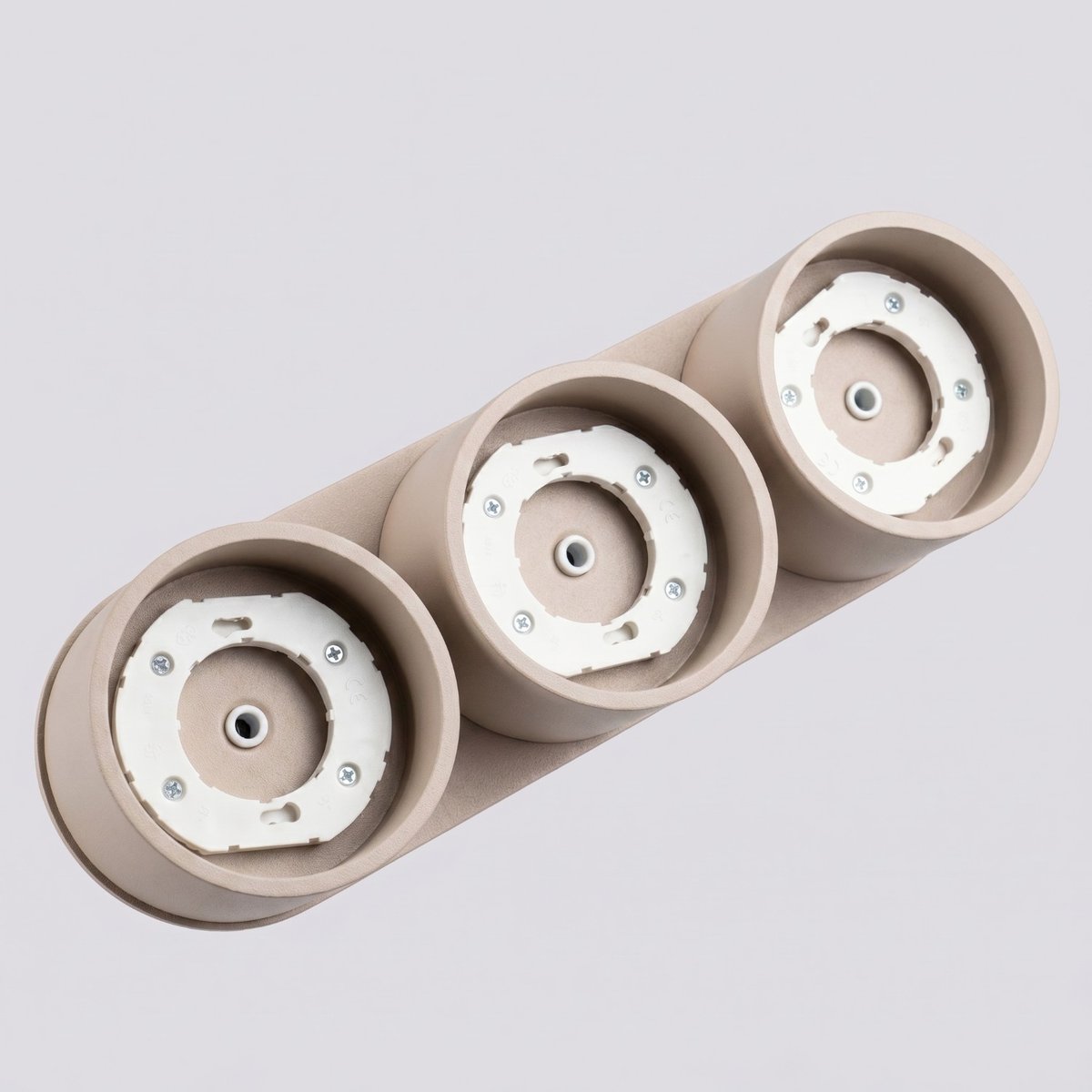 Plafonnier Aluminium Taupe Gx53 3 MODO taupe, EDEN