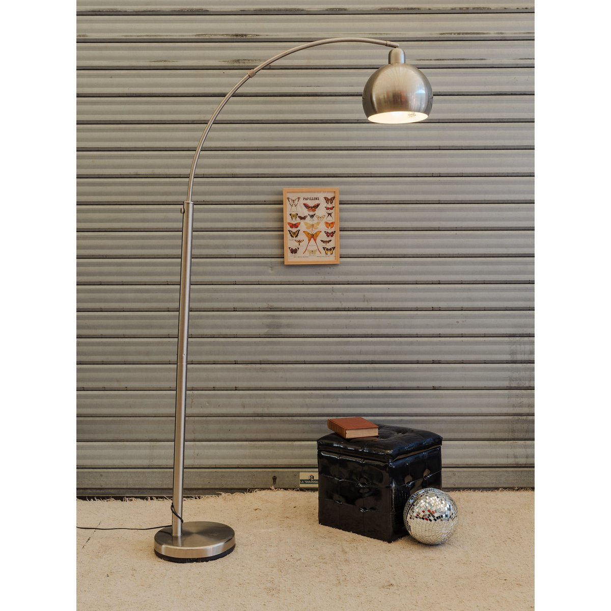 Lampadaire chromé Julien N°415 - Bon état argenté, DEBONGOUT