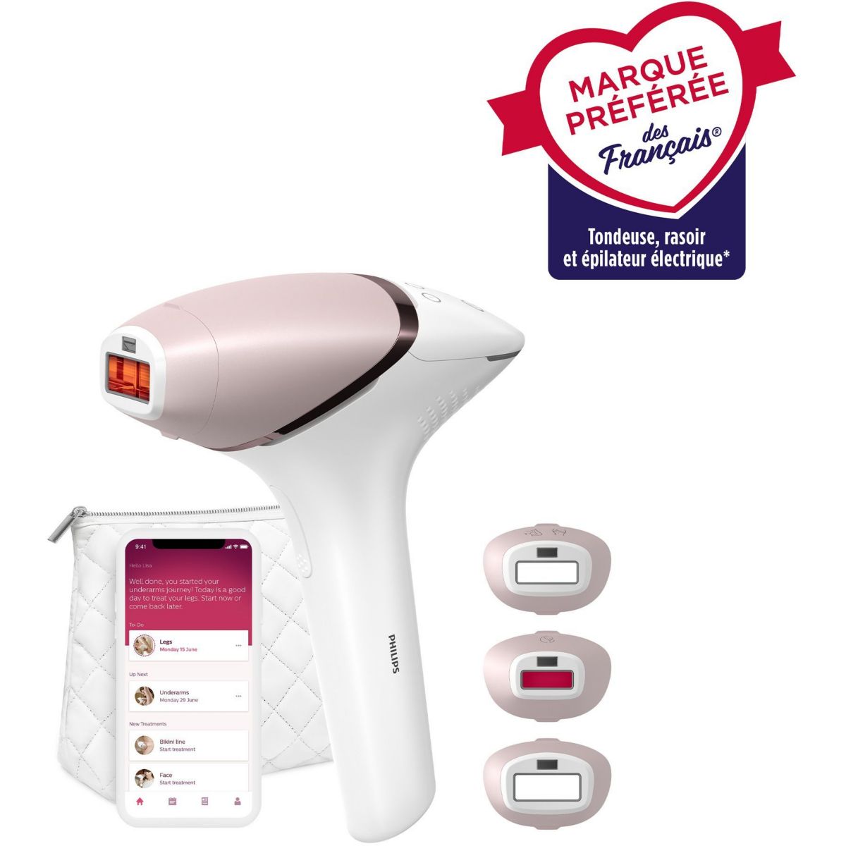 Epilateur lumière pulsée Lumea BRI955/01 blanc, PHILIPS