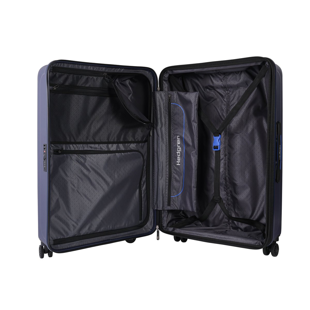 Valise soute rigide grand volume extensible sécurisée peacoat blue, HEDGREN
