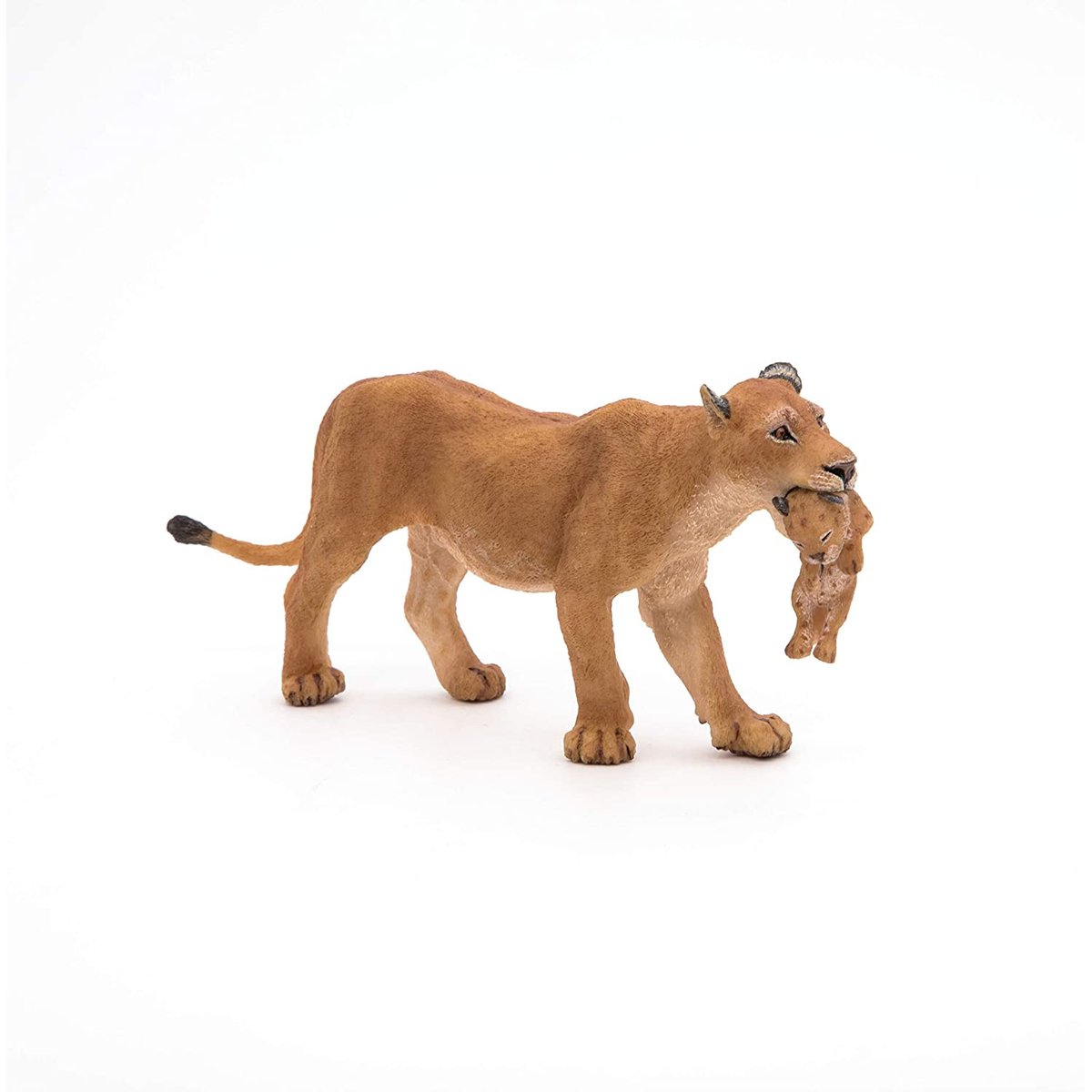 Figurine Lionne avec son bébé lionceau marron, PAPO