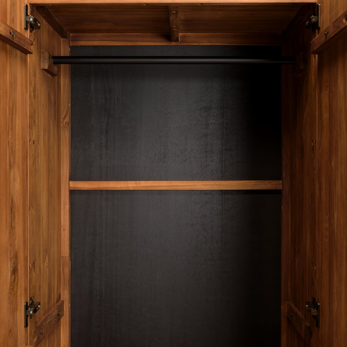 Armoire 2 portes 80x195cm en bois de teck recyclé SWING bois naturel, PIER IMPORT