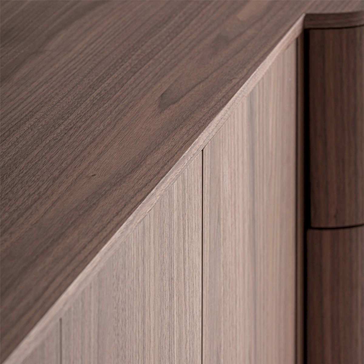 Buffet en bois marron noyer brillant, RECOLLECTION