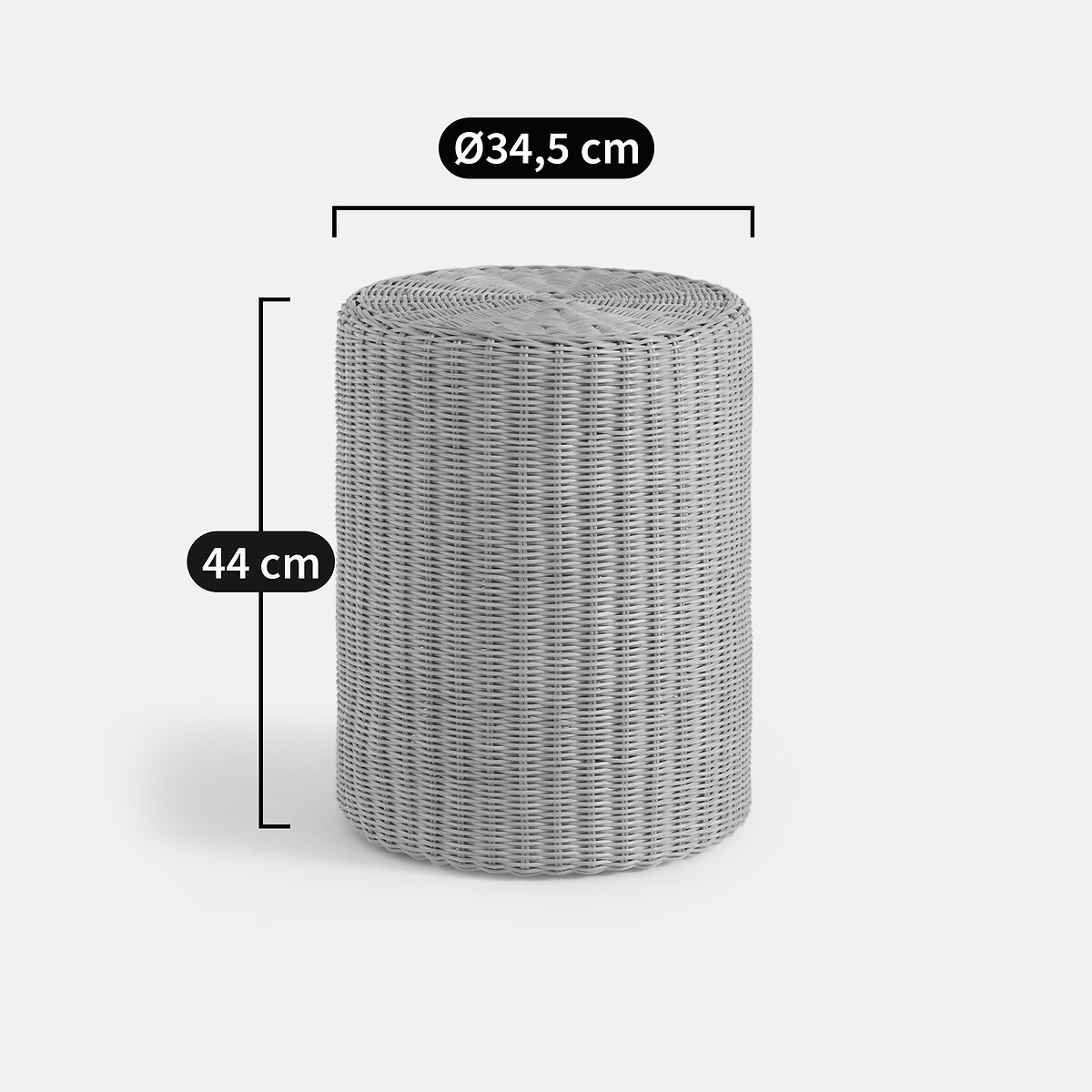 Pouf en rotin, POLINA rotin naturel, LA REDOUTE INTERIEURS