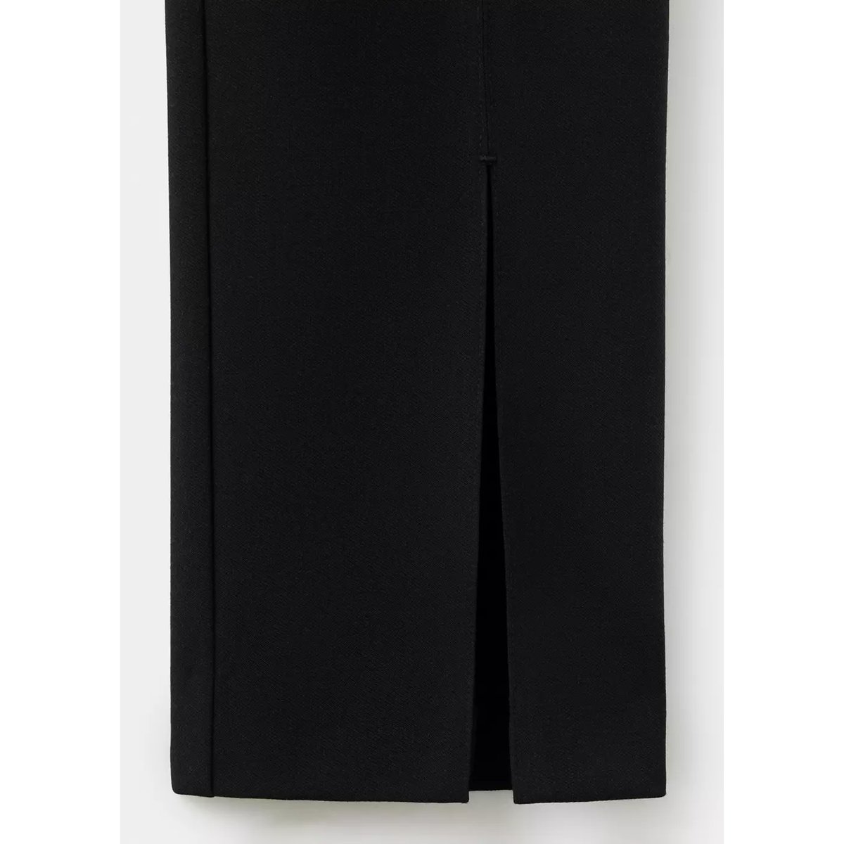 Pantalon skinny fendu en bas noir, MANGO