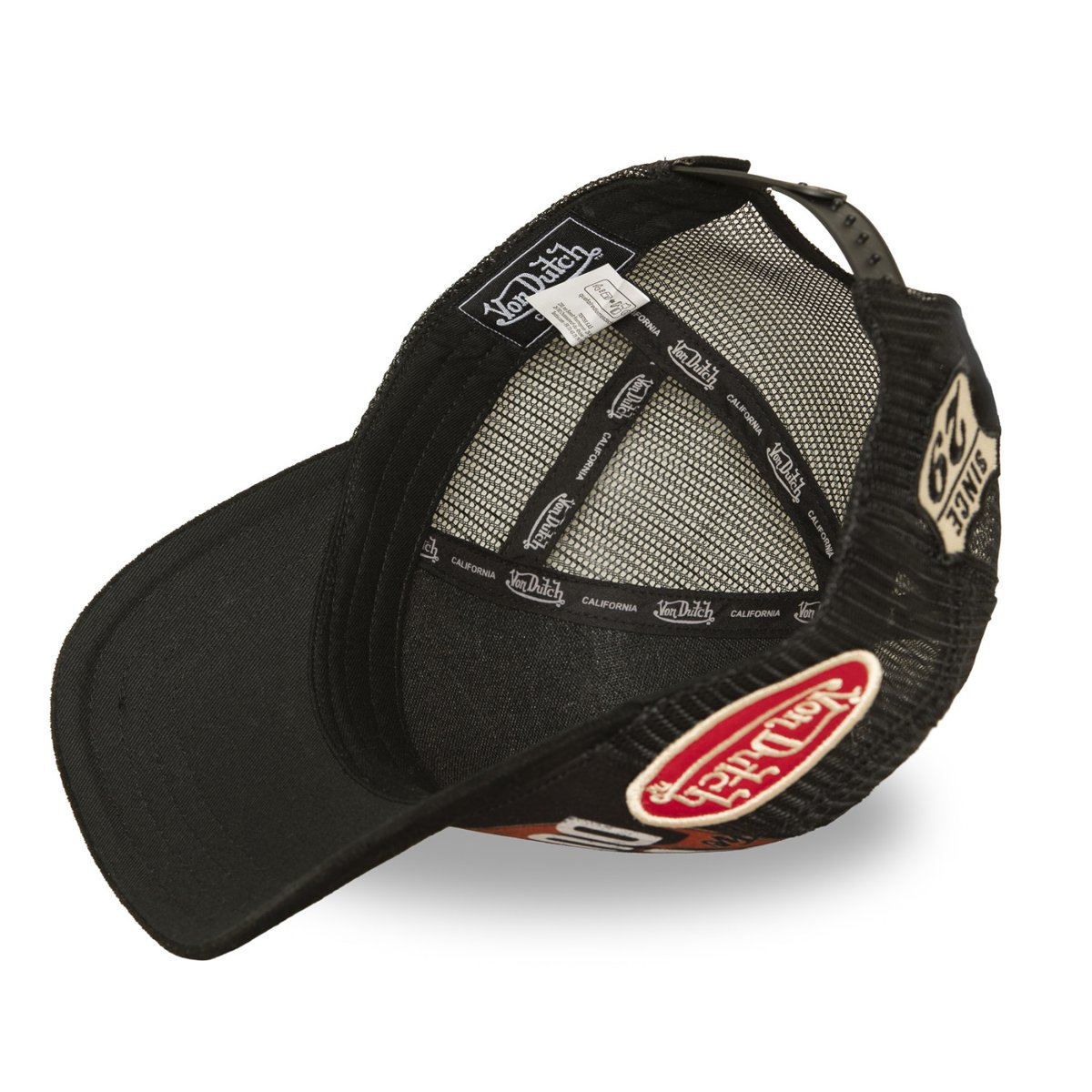 Casquette Trucker PINUP noir/orange/blanc, VON DUTCH