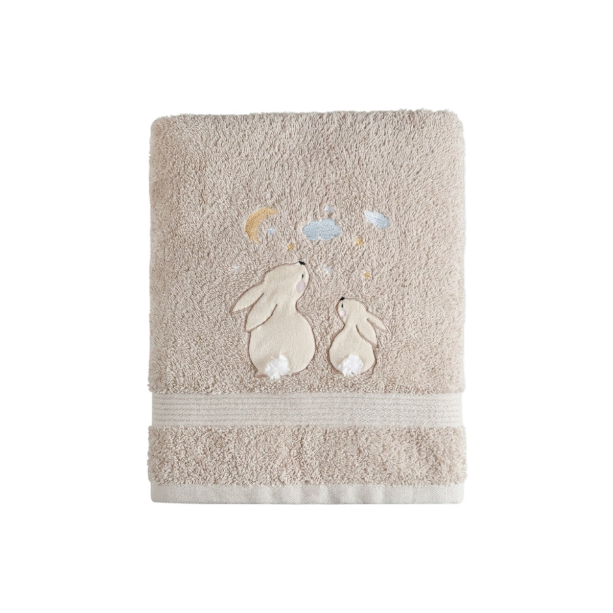 Drap de bain en Coton 450g/m² - DOUX LAPINOU blanc, TRADITION DES VOSGES