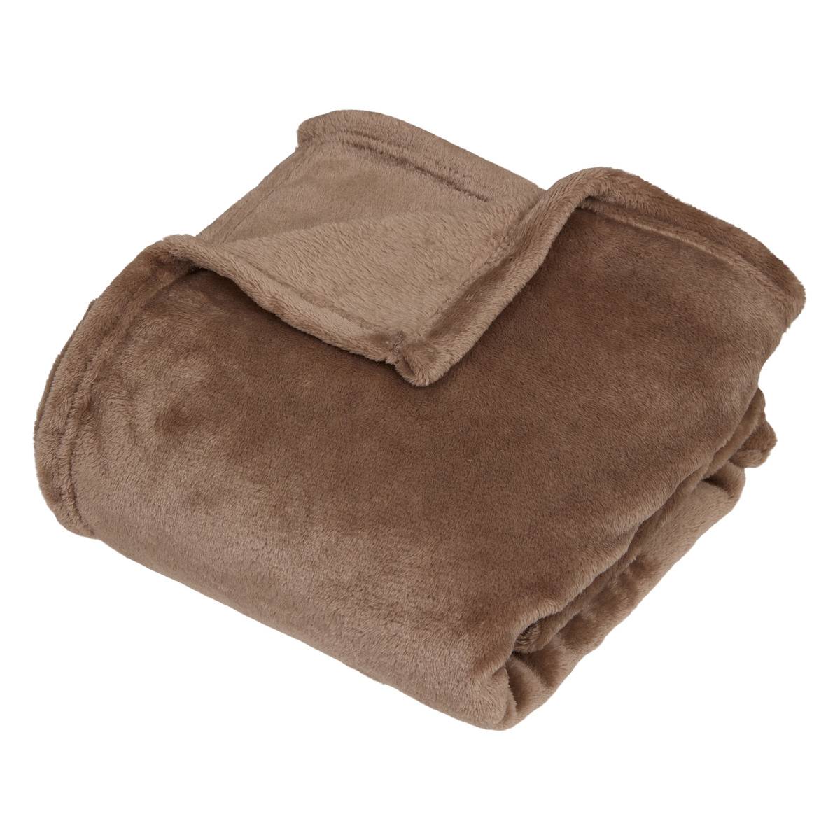 Plaid coussin Adrez 100x150cm marron, ATMOSPHERA FOR KIDS