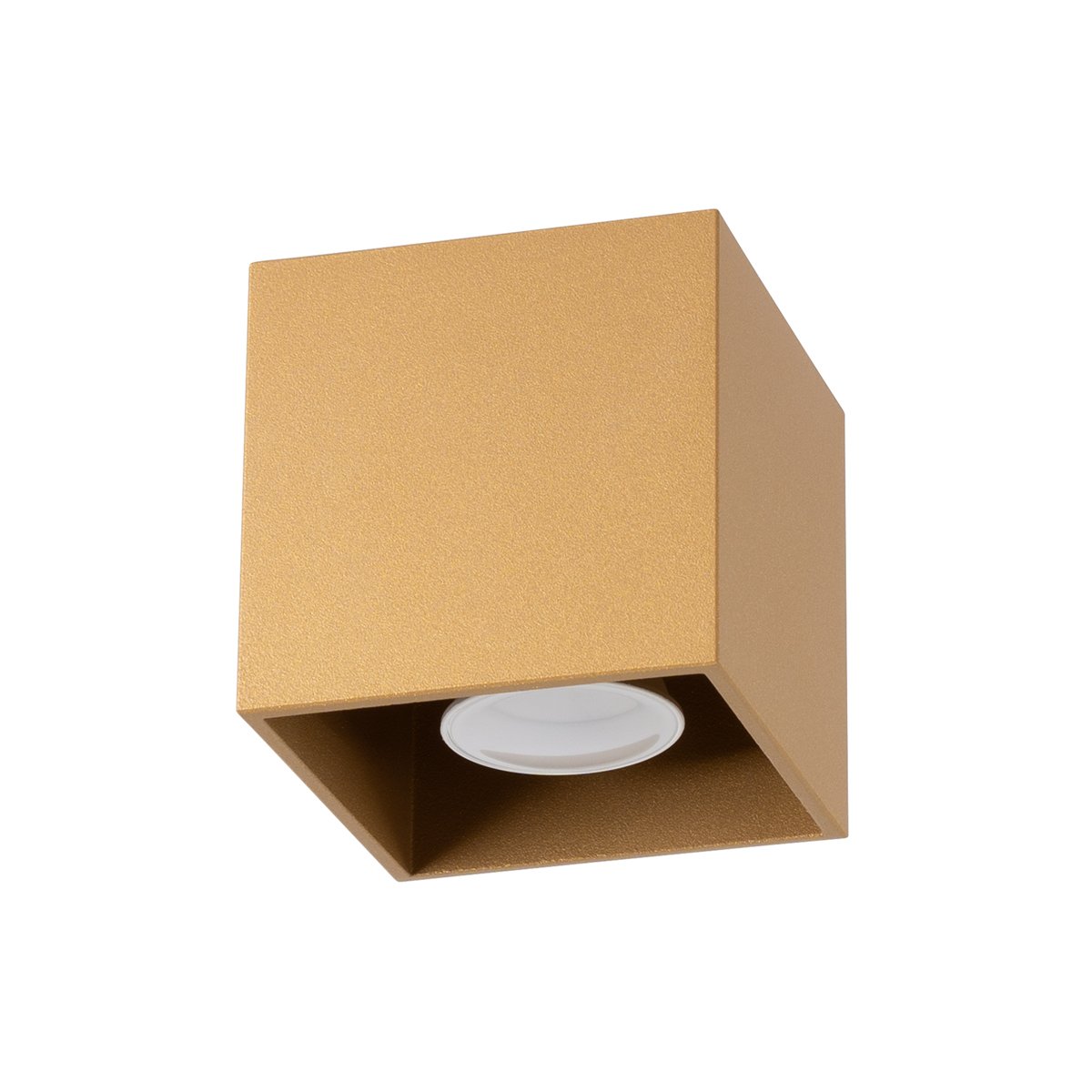 Plafonnier Acier Doré GU10 1 Quad jaune, EDEN