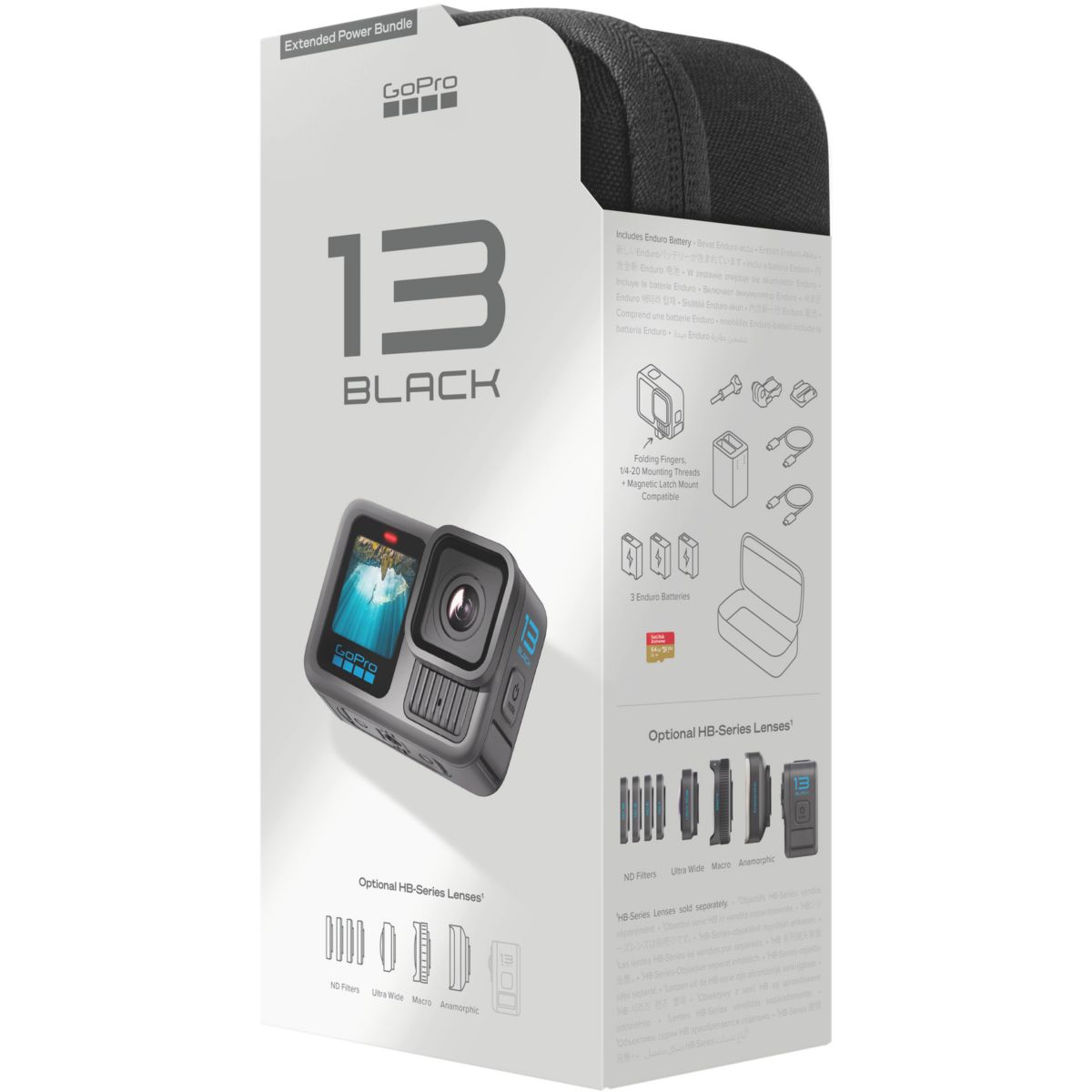 Caméra sport HERO13 Black Extended Power Bundle couleur unique, GOPRO