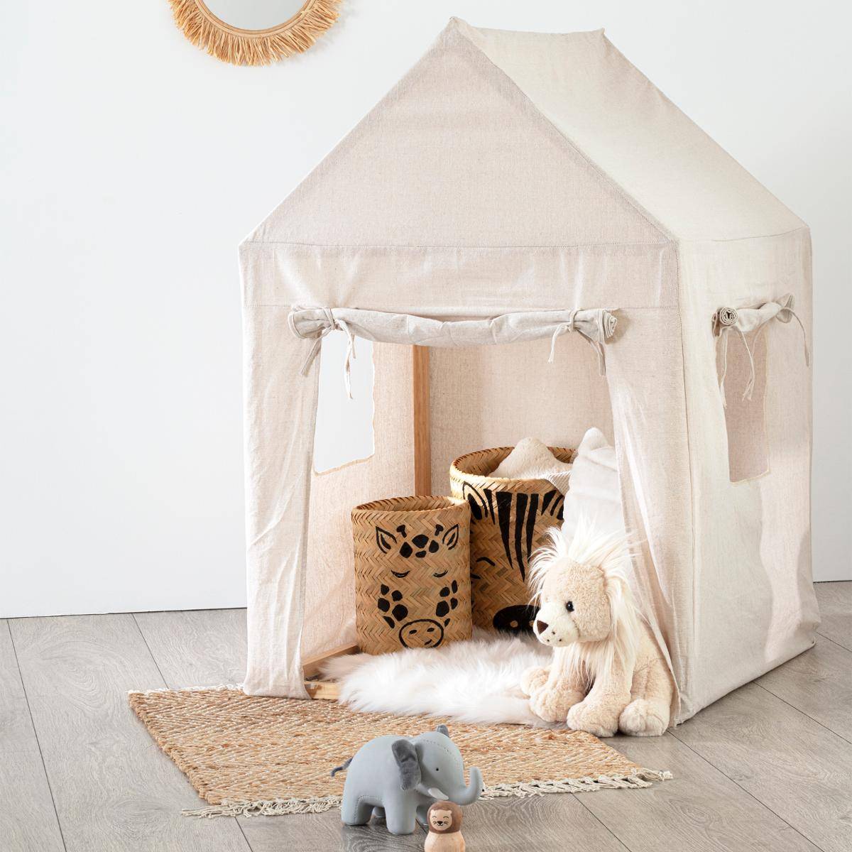 Cabane enfant SAFARI beige, ATMOSPHERA FOR KIDS