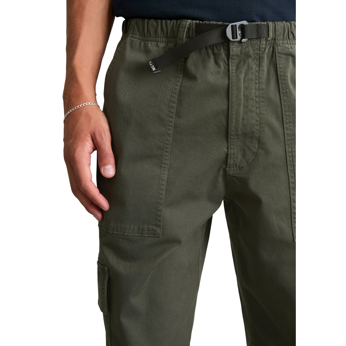 Pantalon cargo modèle Sune, coupe classique en twill de coton bio extensible vert, MARC O’POLO DENIM