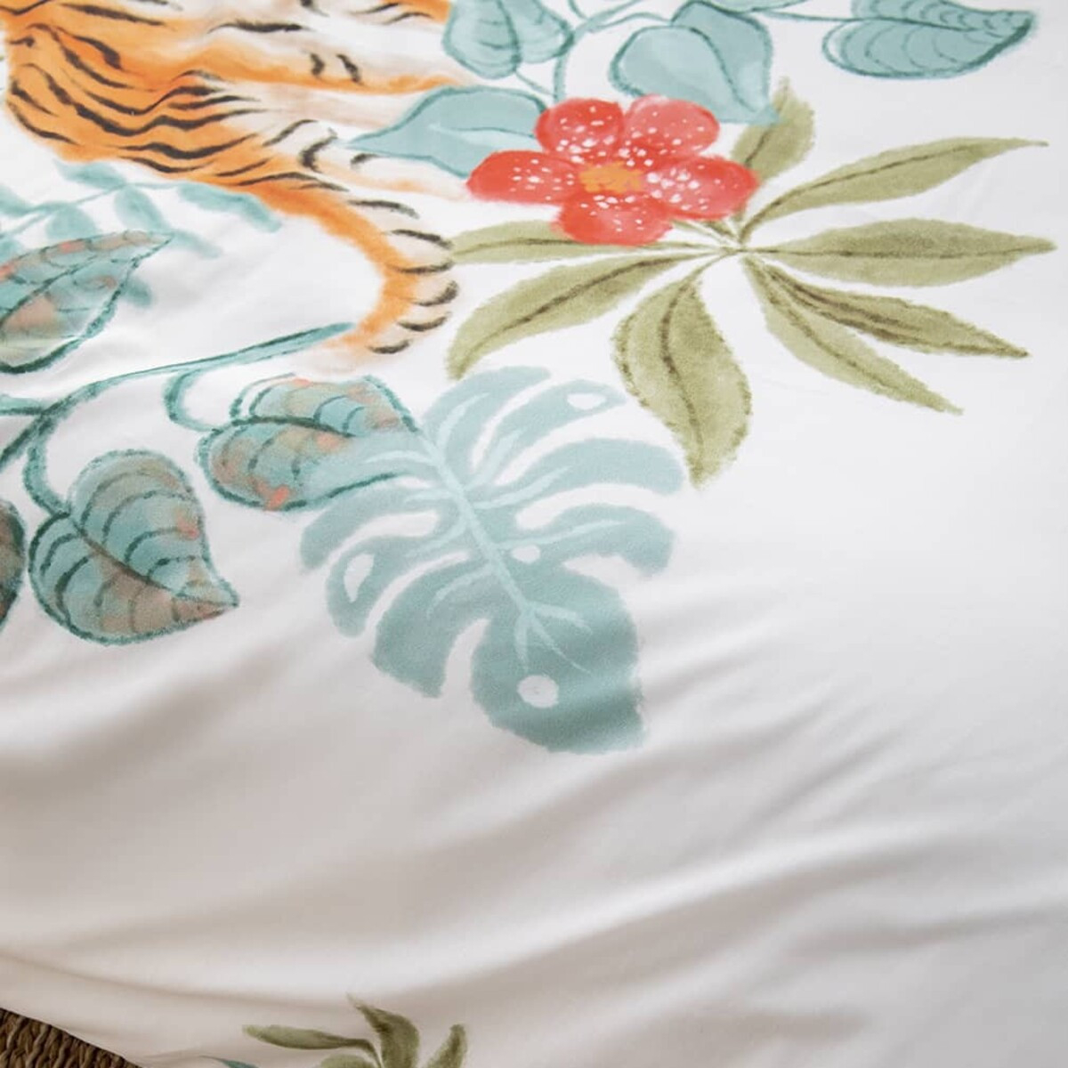 Housse de couette Durga - Percale de coton blanc, TRADITION DES VOSGES