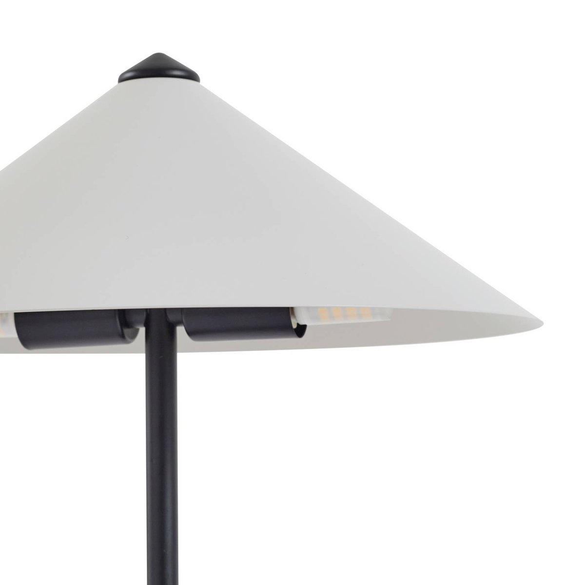 Lampe à poser en métal moderne, Norvik noir, gris clair, LINDBY