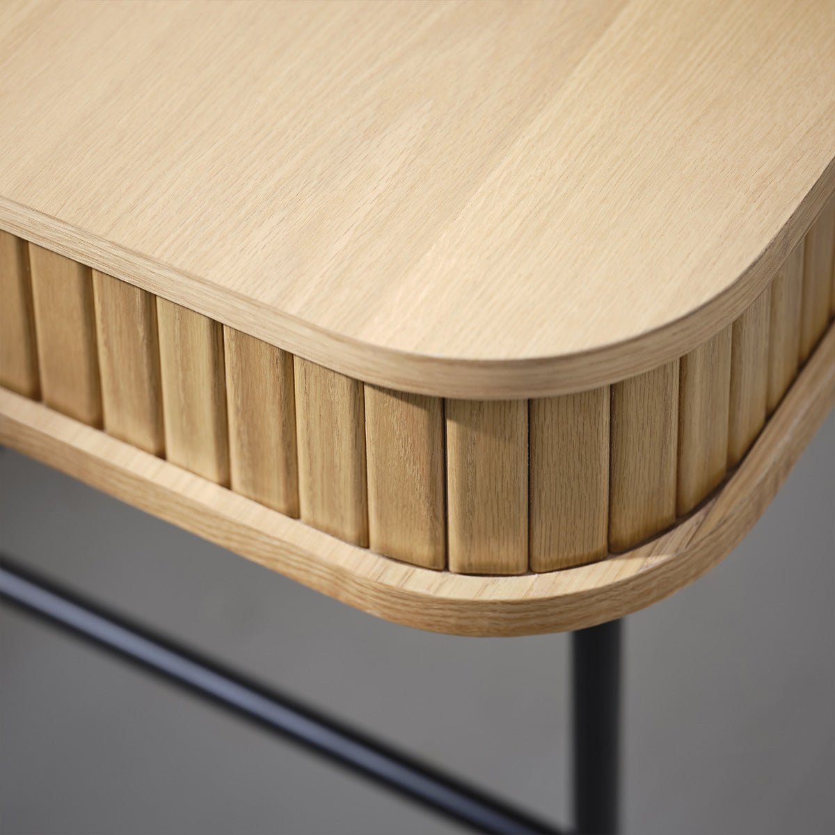 Bureau 120 cm 2 portes - Bois - ALBA bois foncé,naturel,noir, MAISON AUBERTIN