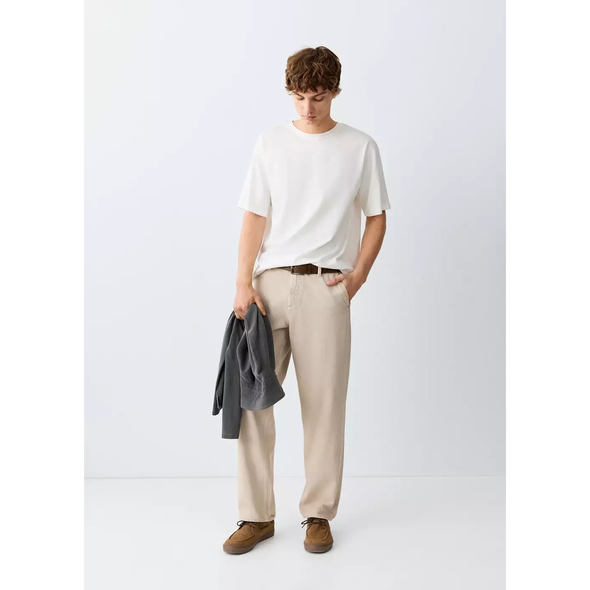Jean regular-fit beige, MANGO TEEN