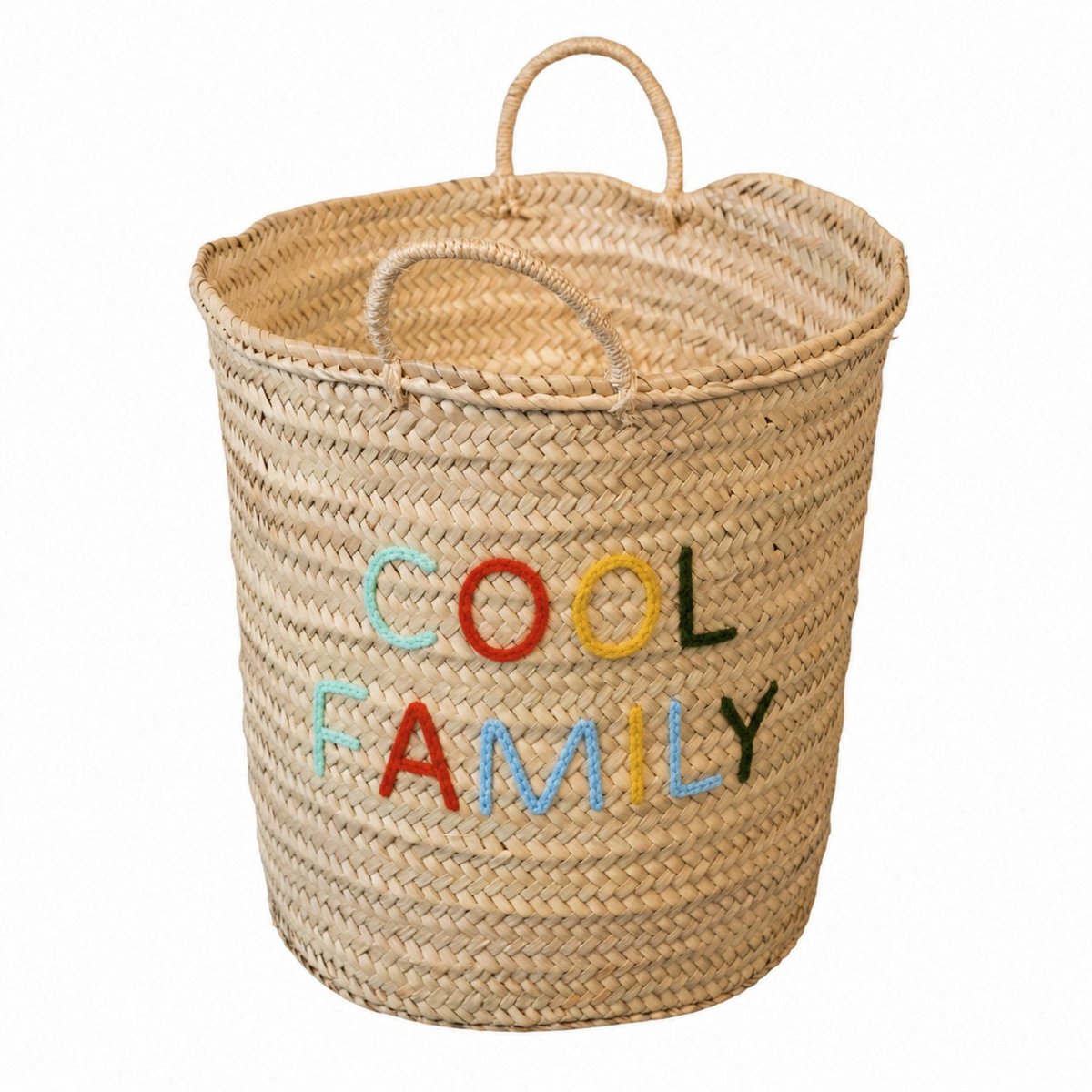 Panier de rangement tressé COOL FAMILY - LOJI naturel, HOME MAISON