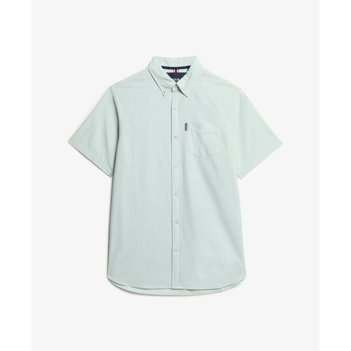 Chemise Oxford Manches Courtes Coupe Classique vert clair, SUPERDRY