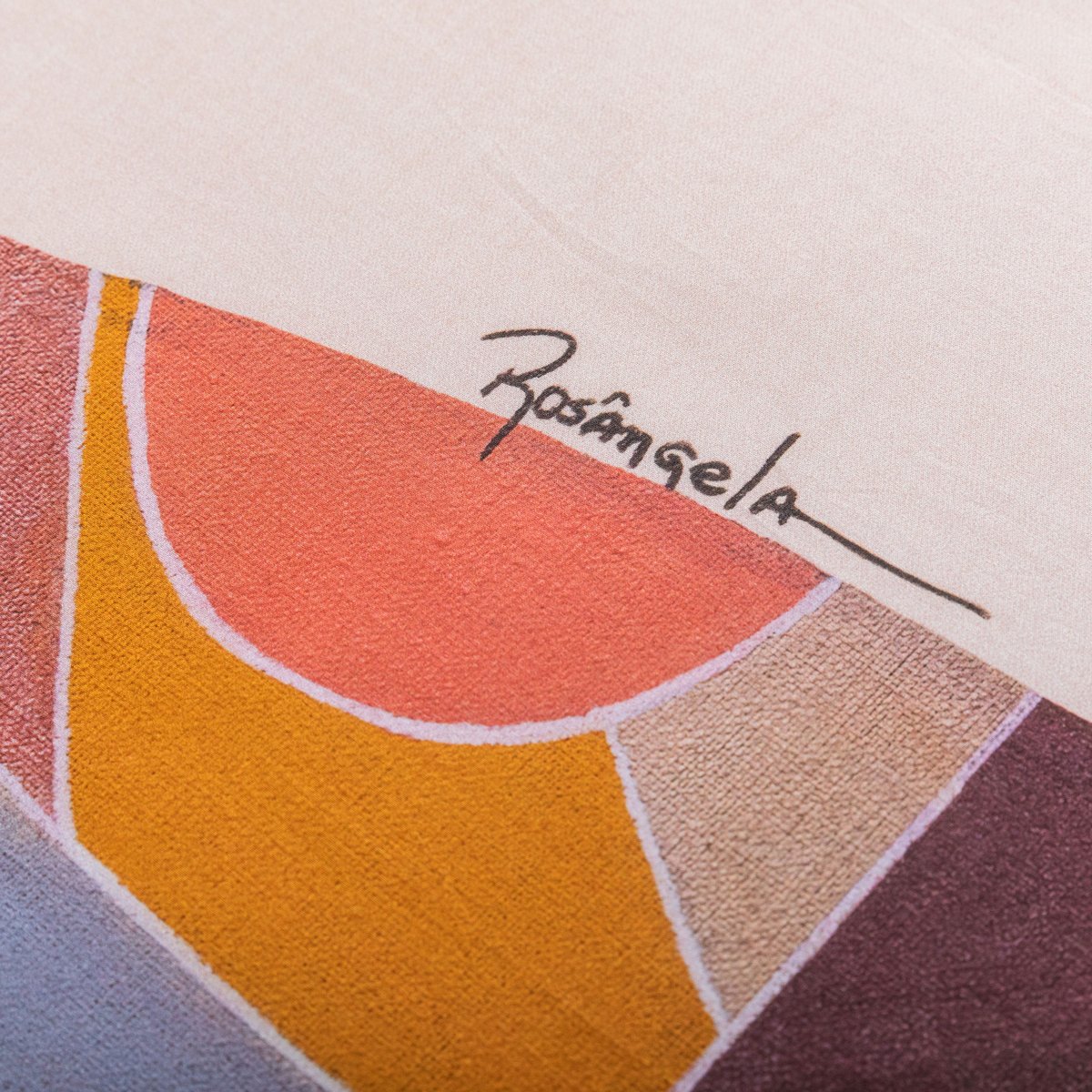 Housse de couette réversible percale de coton ROSANGELA imprimé, CARRE BLANC