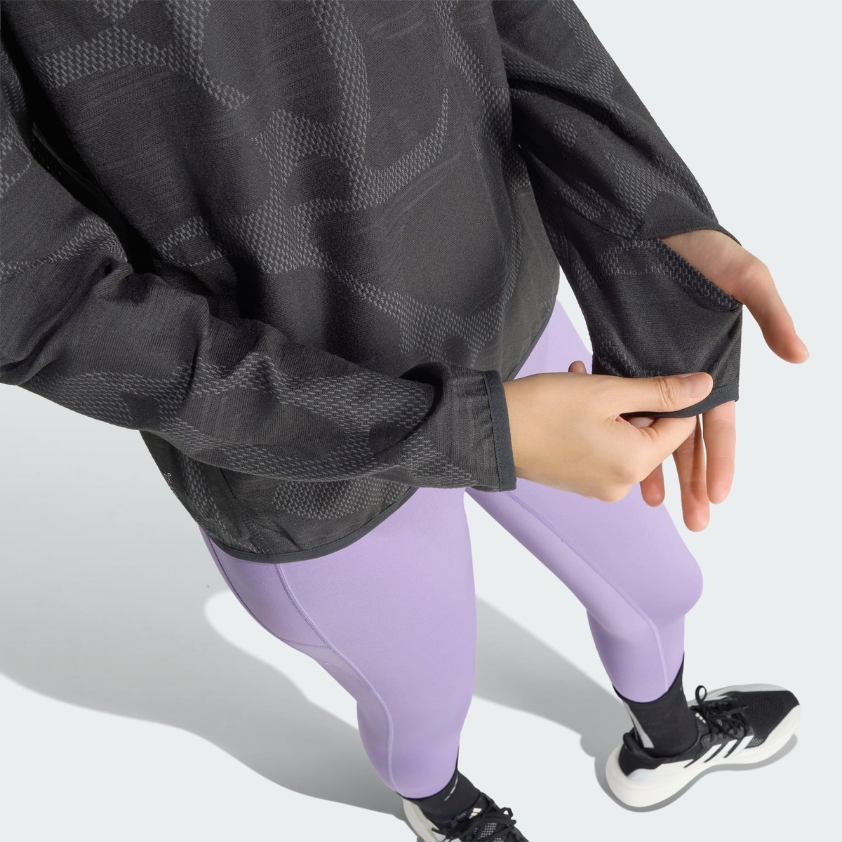T-Shirt De Running Demi-Zip Adi365 T-Shirt De Running Demi-Zip Adi365 black / grey five, adidas Performance