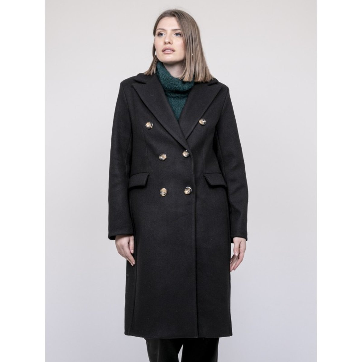 Manteau Long Umbriel noir, DONA LISA