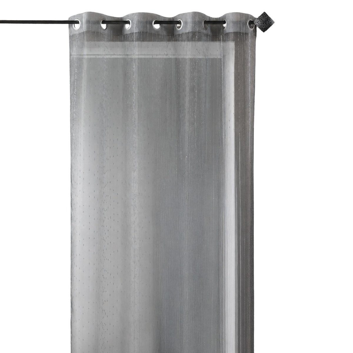 Voilage organza à gouttes métalliques gris clair, HOME MAISON