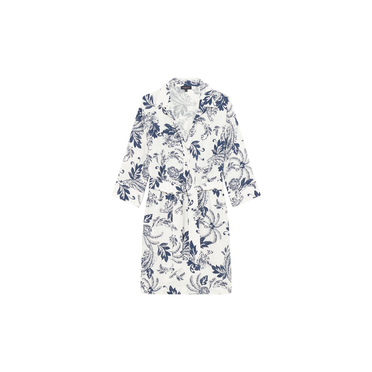 Robe courte en lin LAURANE ivoire, CAROLL