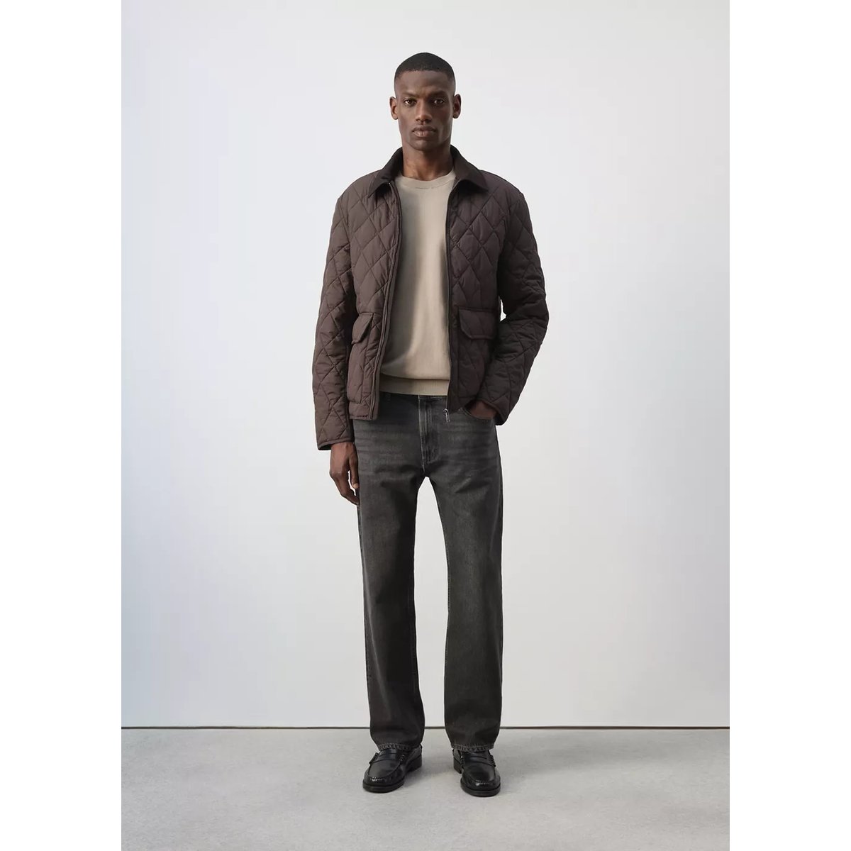 Veste matelassée hydrofuge marron, MANGO MAN