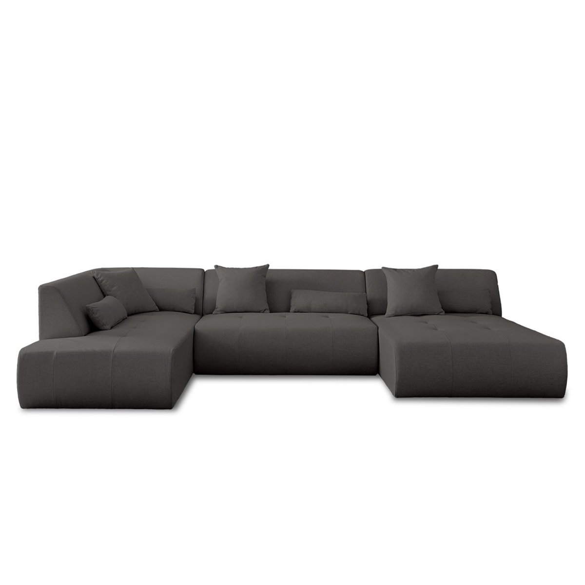 Canapé Panoramique  7 places - ONYX gris foncé, BEST MOBILIER