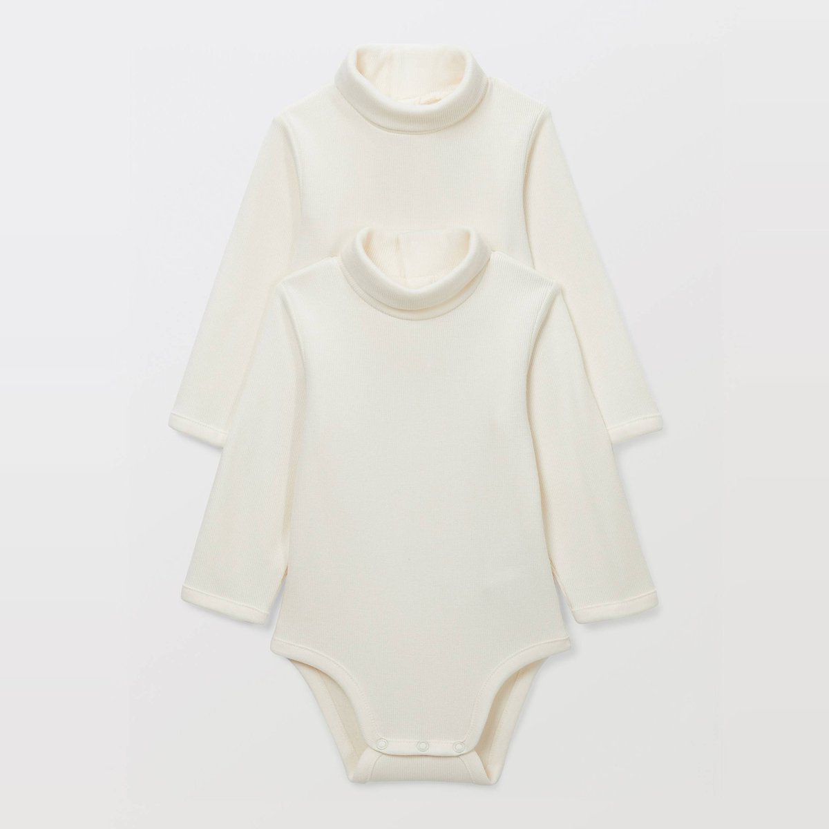 Lot de 2 bodies en coton uni ecru, BOUT'CHOU