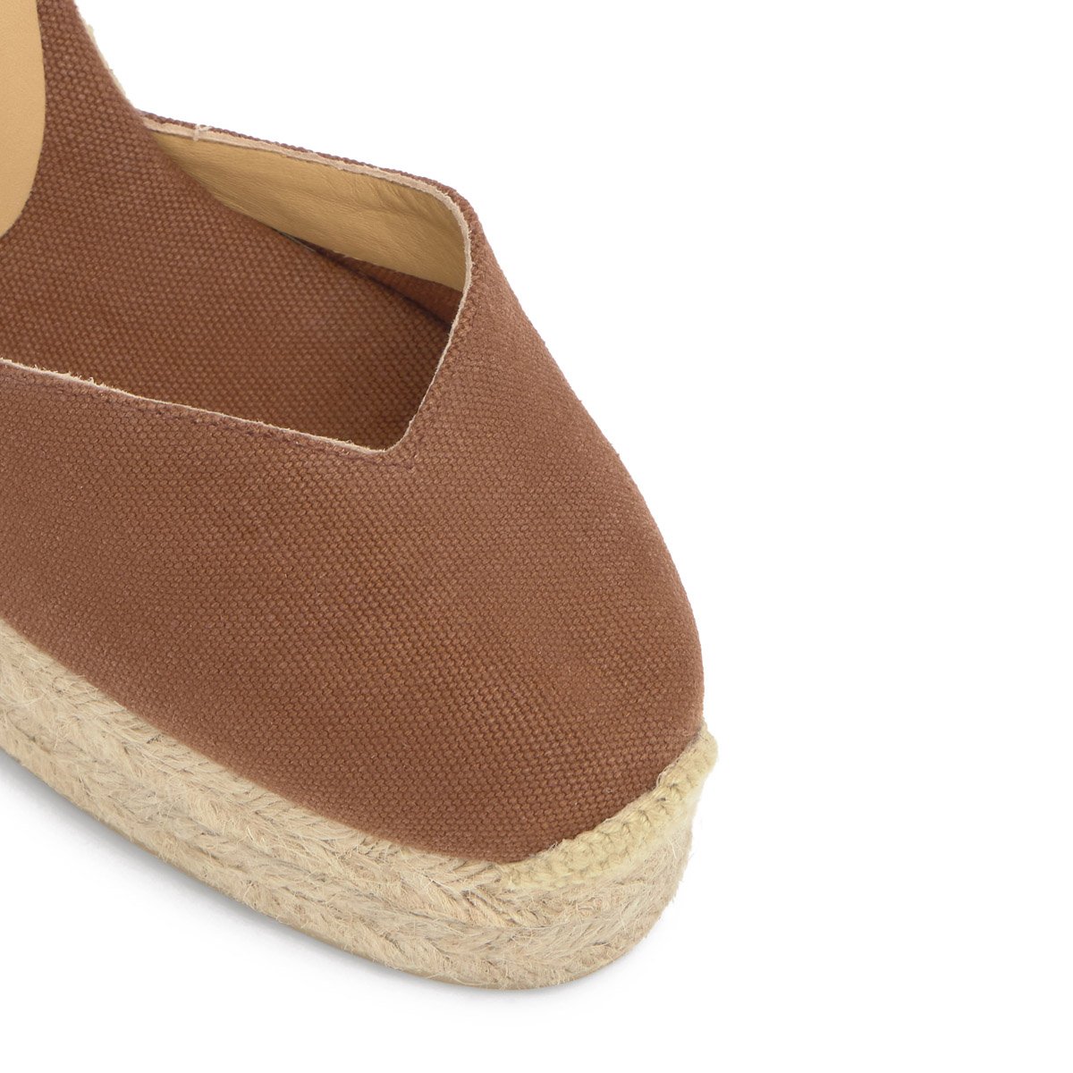Espadrilles compensées à plateforme tressée CHIARITA EXTRA PLATFORM marron, CASTANER