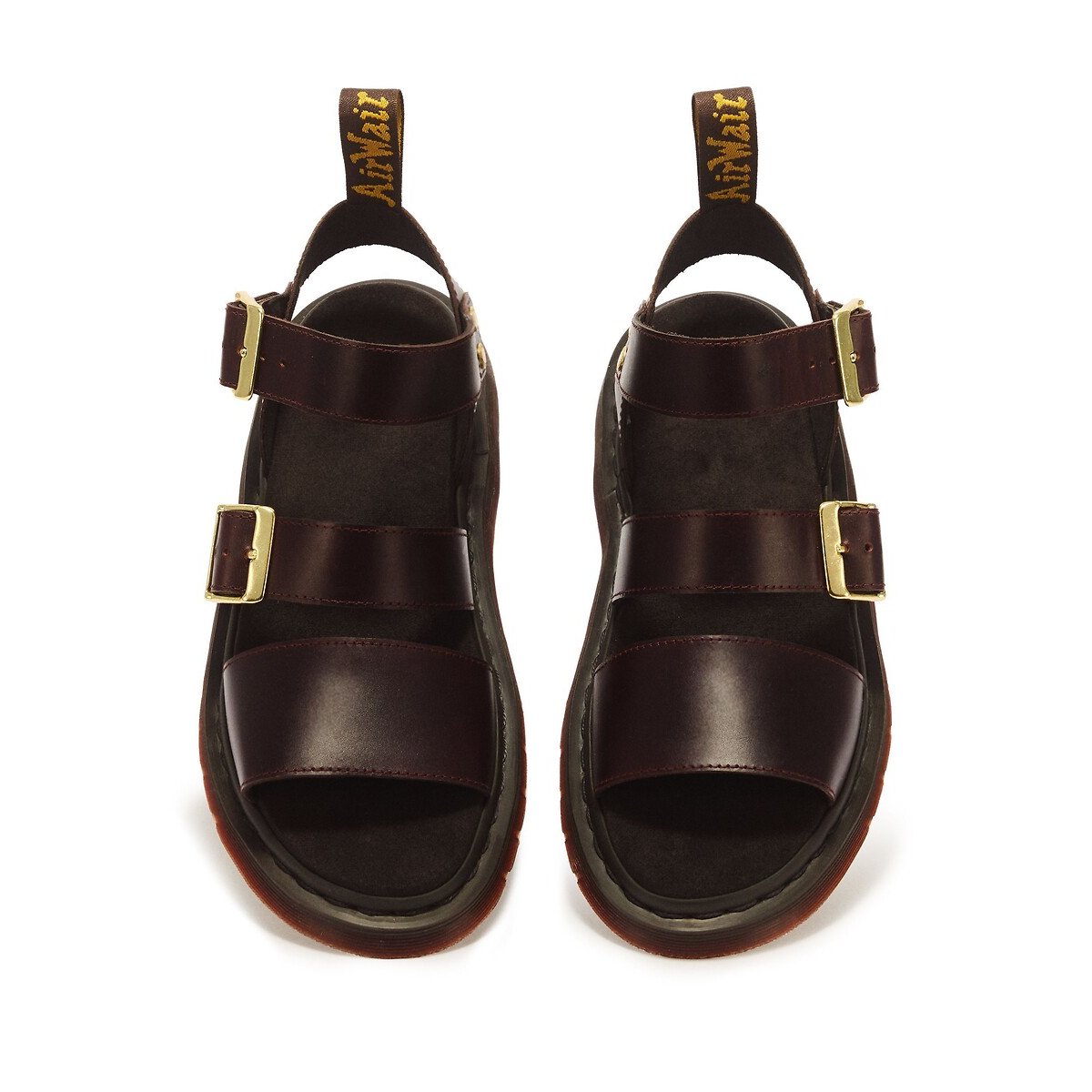 Sandales Gryphon en cuir Atlas bordeaux foncé, DR. MARTENS