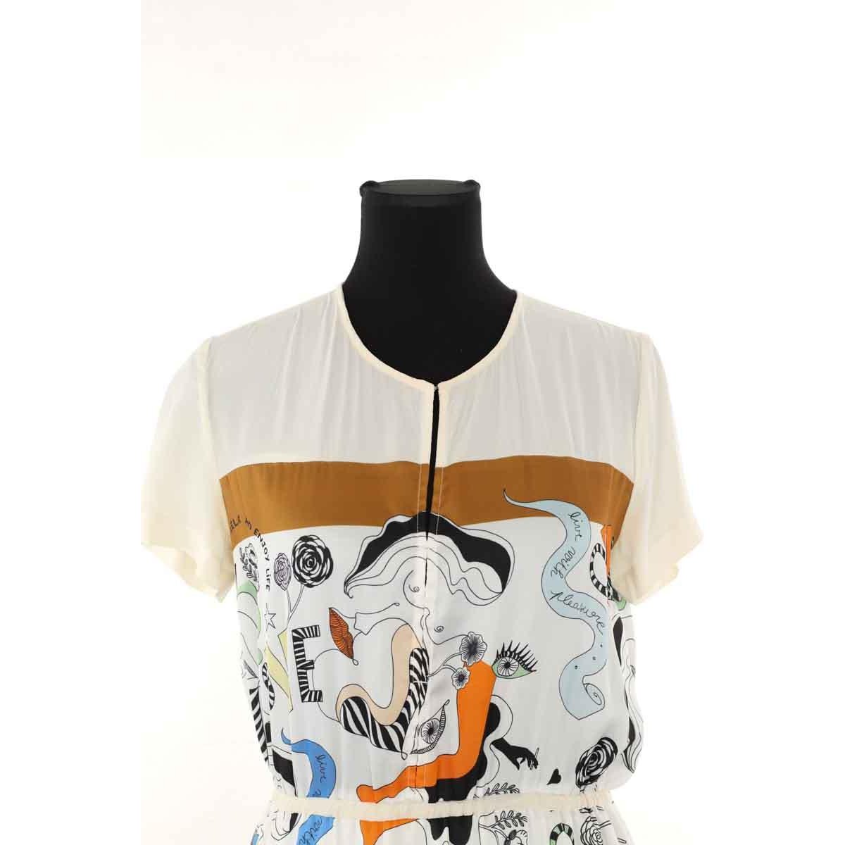 Robe - Très Bon État ecru, SANDRO