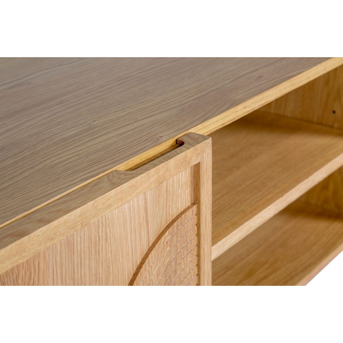 Meuble télé 140cm chêne naturel, ZAGO