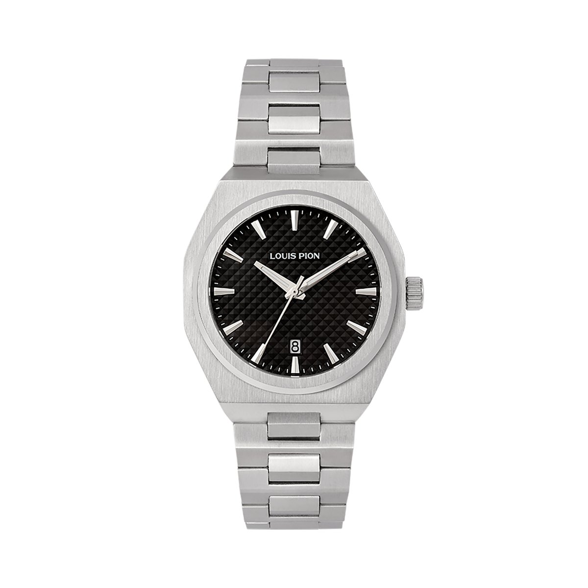 Montre Analogique  ERIC argenté noir argenté, LOUIS PION