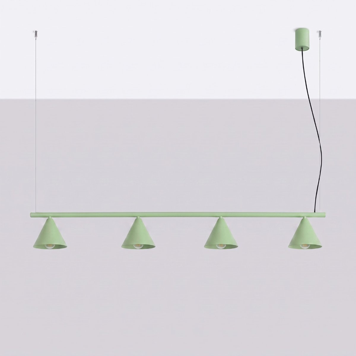 Lustre Acier Sauge E14 4 Nox sauge, EDEN