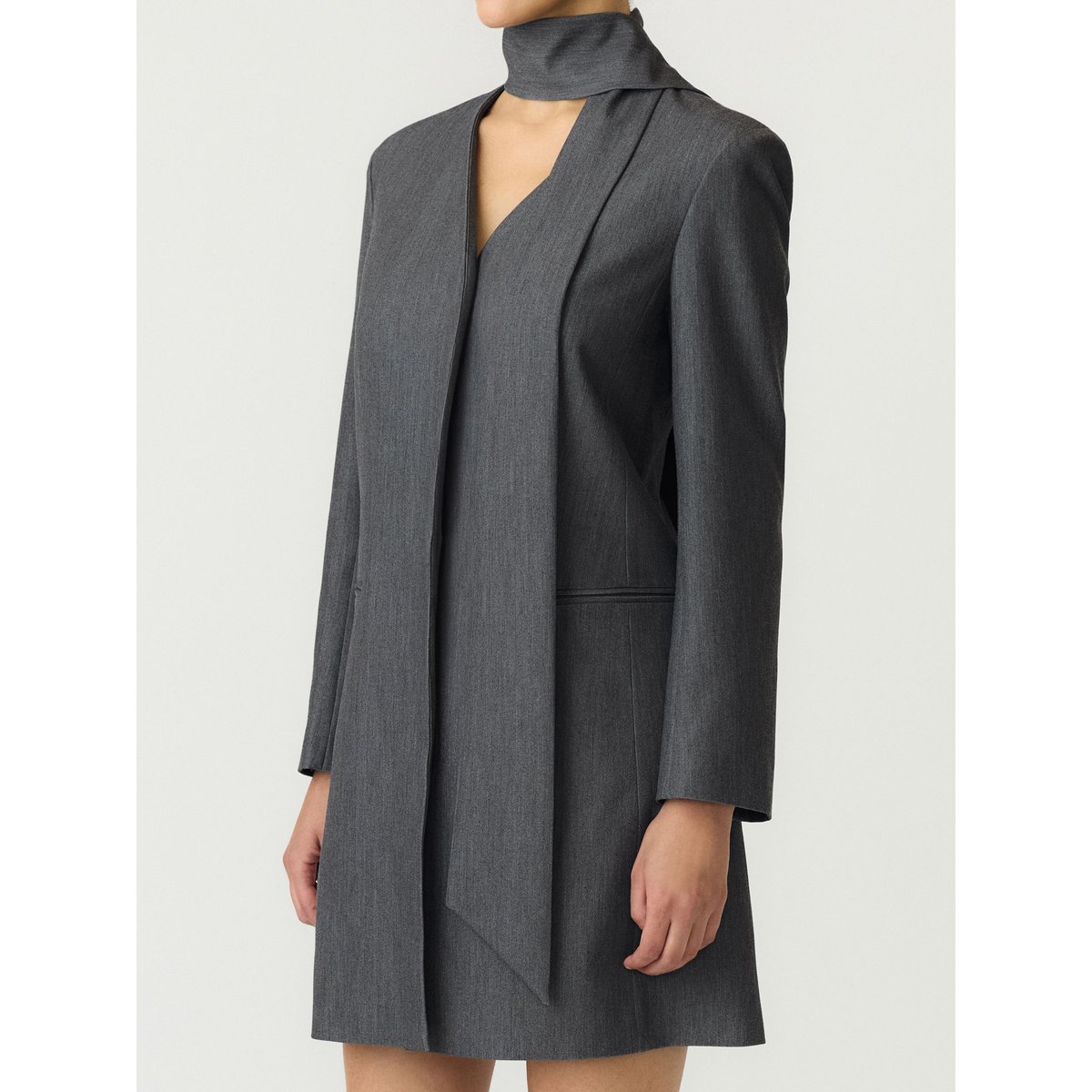 Mini-Robe gris - medium grey melange1, YAS