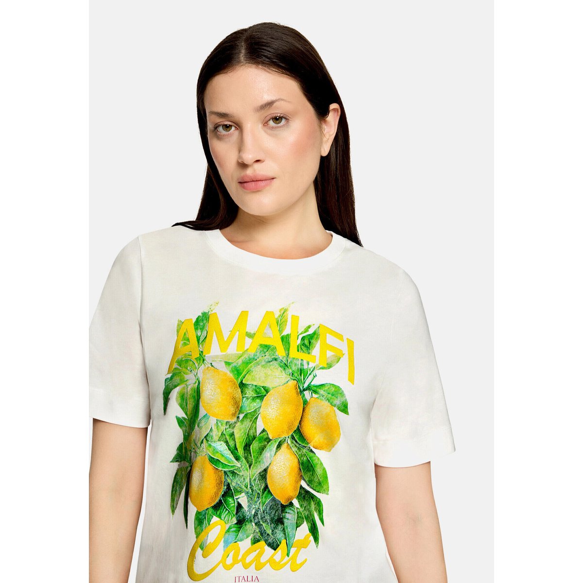 T-shirt à manches courtes à encolure ronde patch creme/yellow, CARTOON
