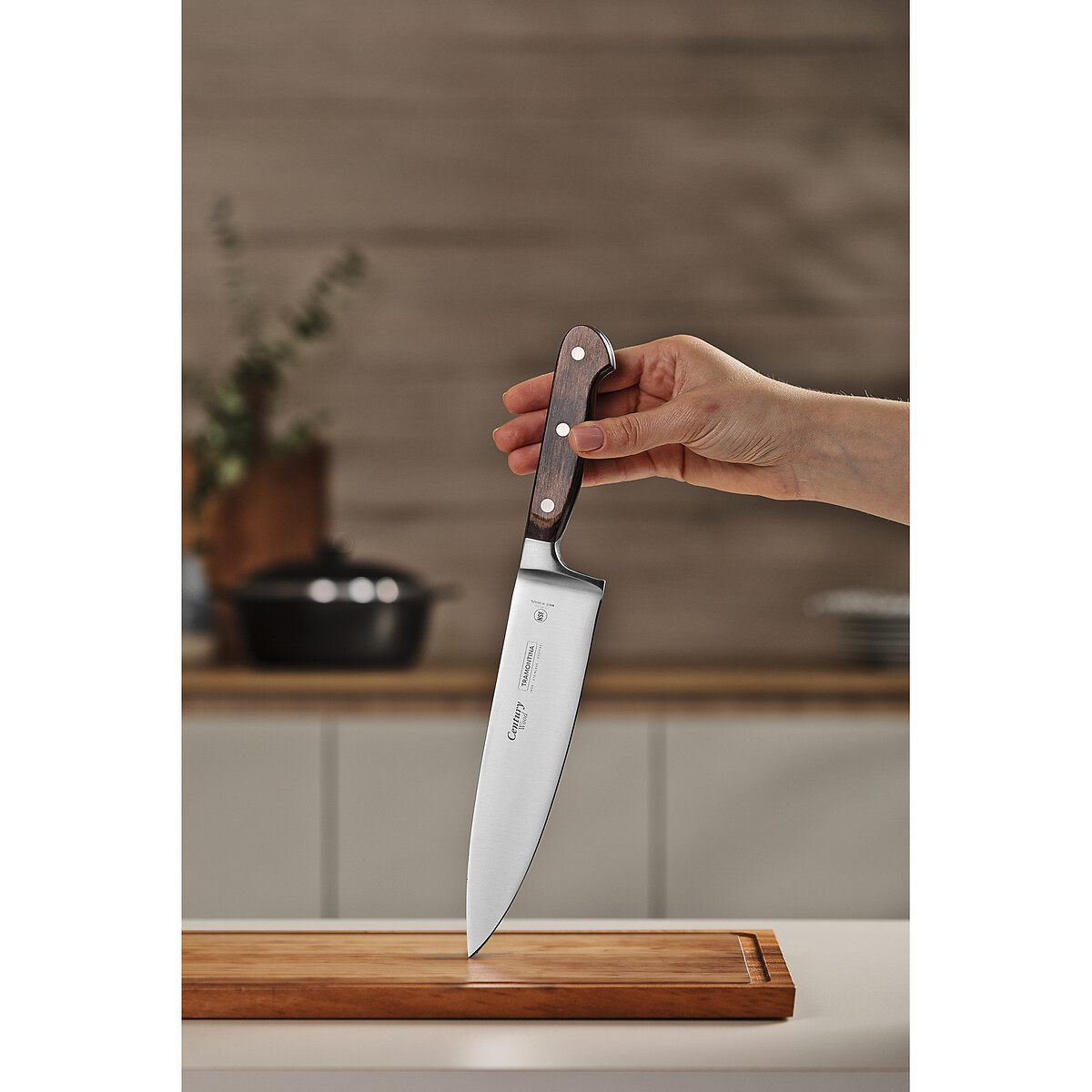 Faca Chef Century Wood 8", Tramontina madeira, TRAMONTINA