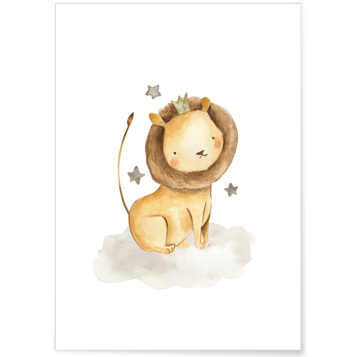 Affiche Bébé Lion blanc, L'AFFICHERIE
