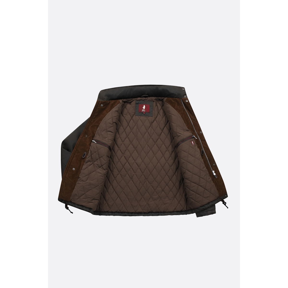 Veste parka enduite marron foncé, MCS