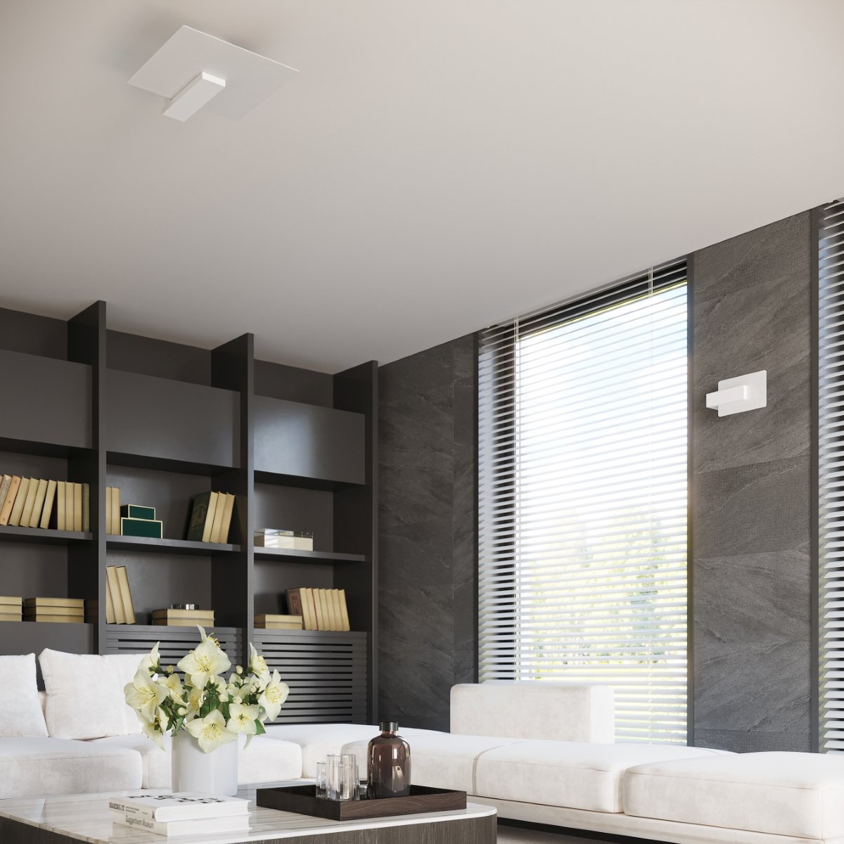 Applique Bois Blanc E14 1 Lappo blanc, EDEN