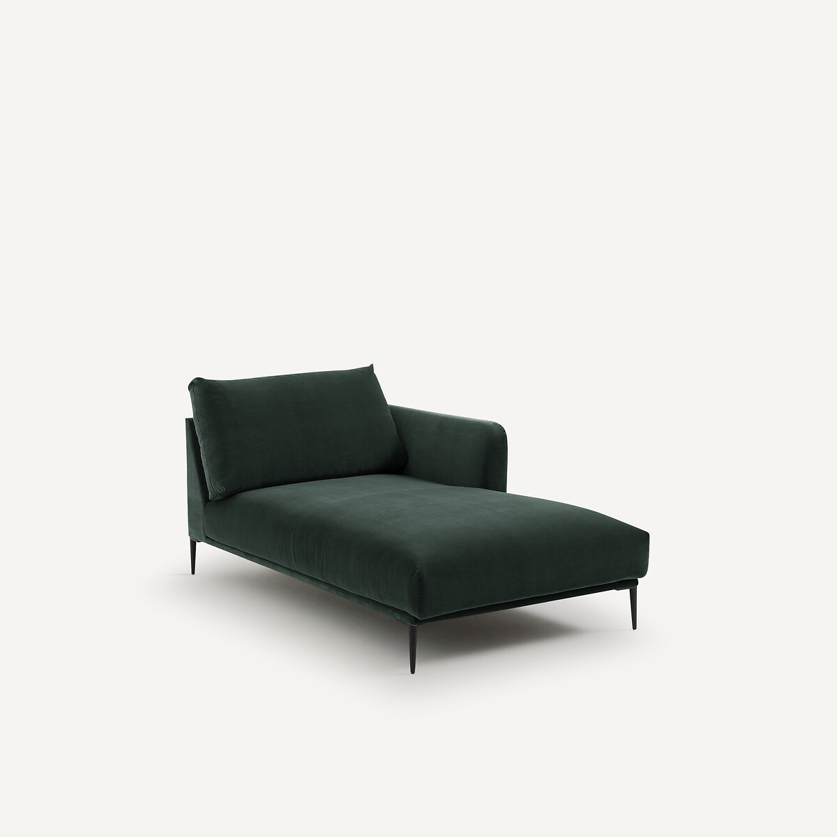 Chaiselongue aus Samt, Oscar, Design Emmanuel Gallina khaki, AM.PM X EMMANUEL GALLINA